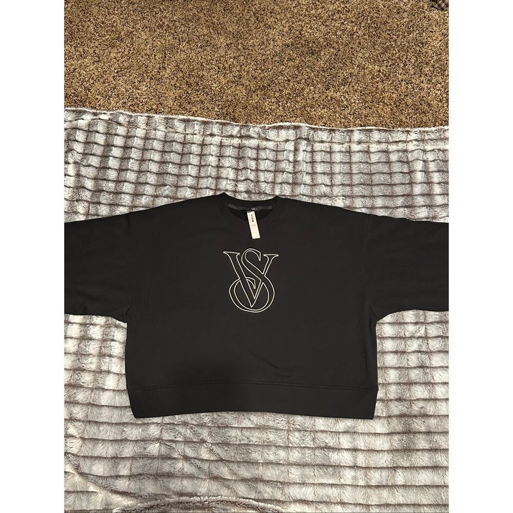 NWT Victoria's Secret Black Sweatshirt Size XXL - Picture 8 of 9